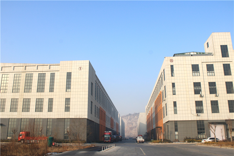 Factory buildings and the road between production workshops