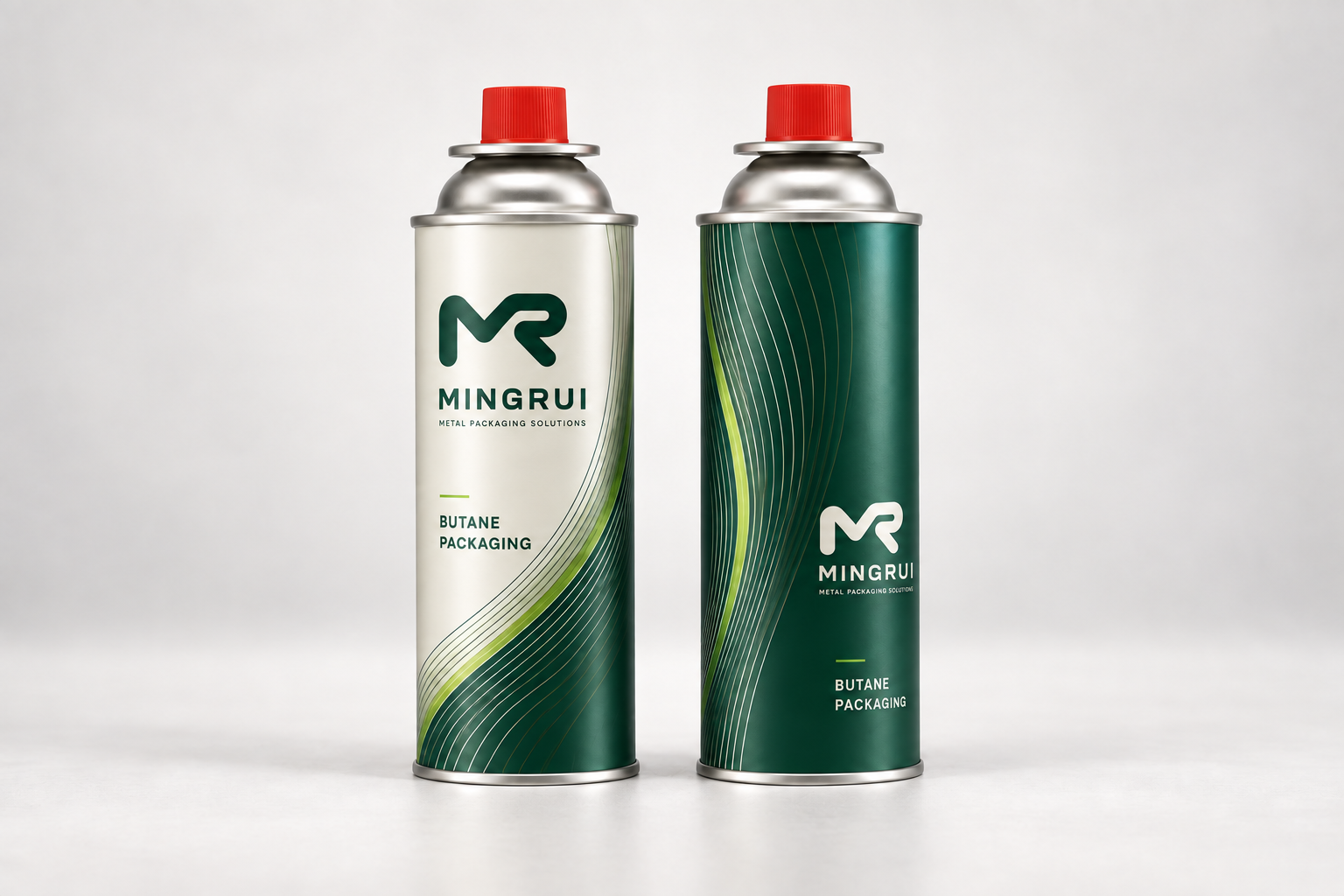 MINGRUI butane cartridge concept in forest green and ivory