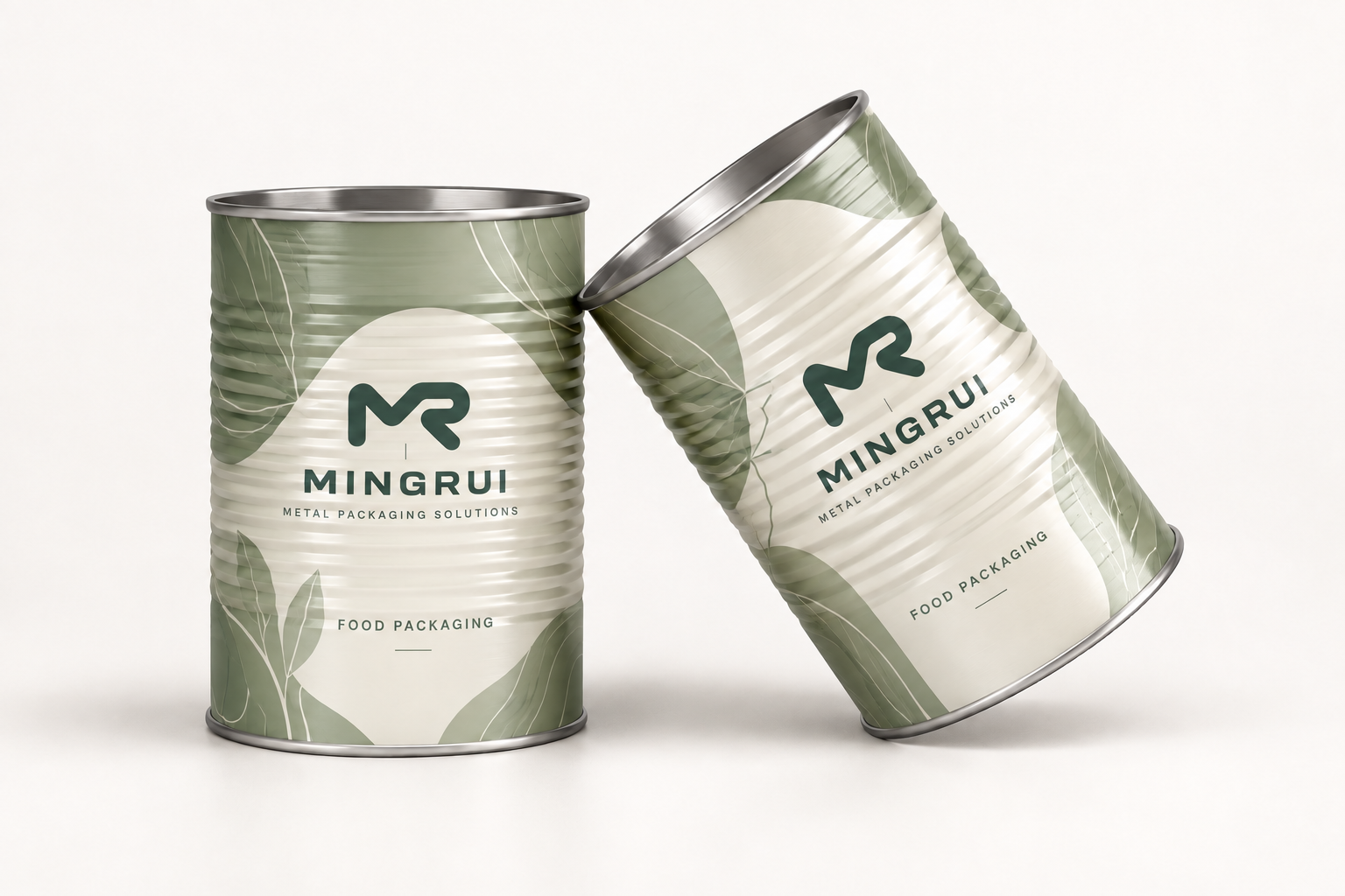 MINGRUI food can concept in sage green and cream